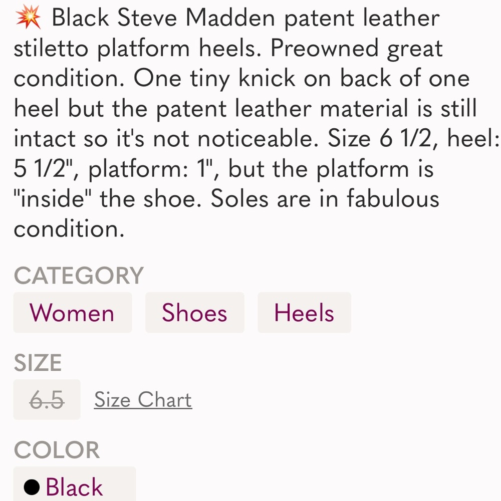 BLACK HEELS PATENT LEATHER - Picture 5 of 5